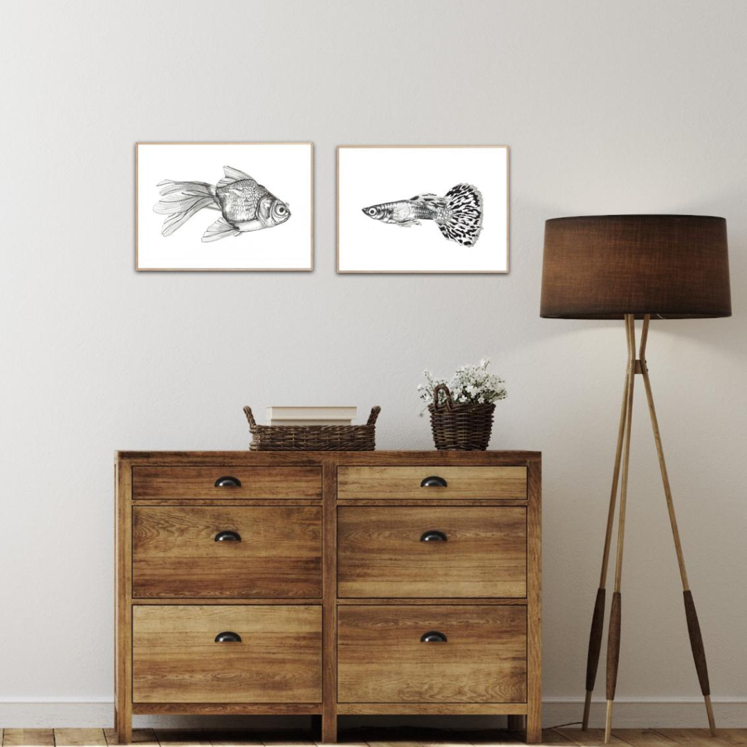 Guppy Fish Print
