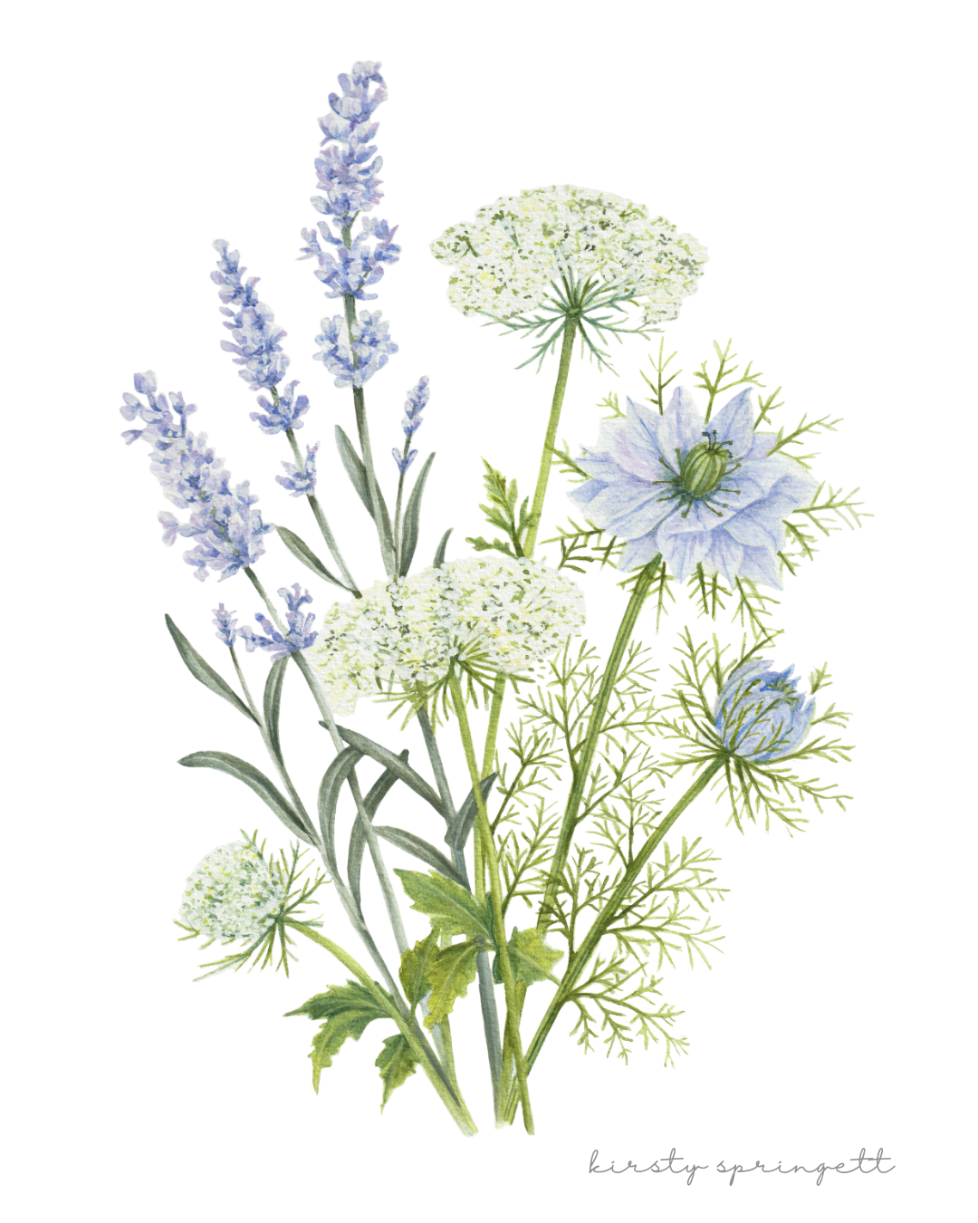 Lavender and Wildflower Print