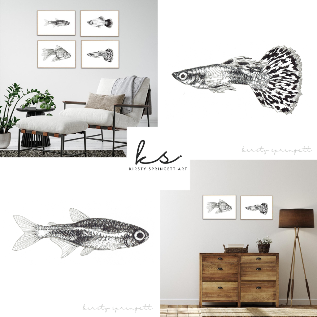 Neon Tetra Fish Print
