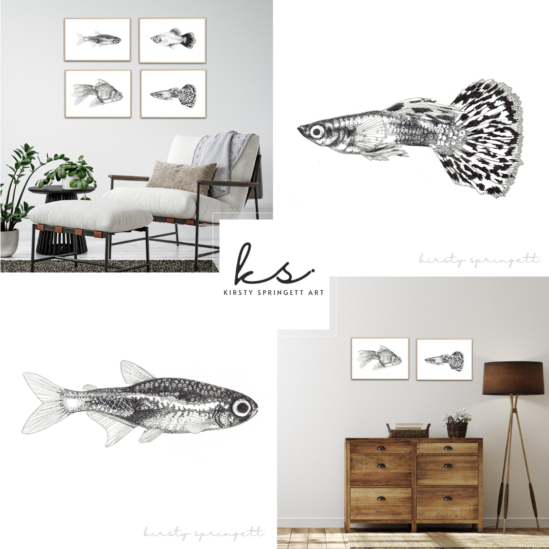 Neon Tetra Fish Print