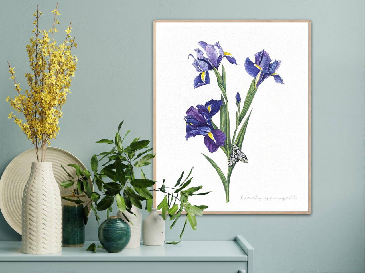 Purple Iris Original Artwork