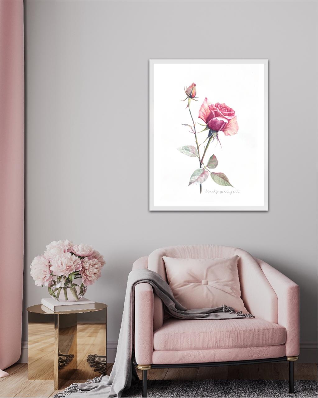 Rose Unfolded Print