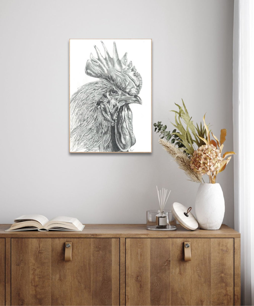 Rooster Illustration Print