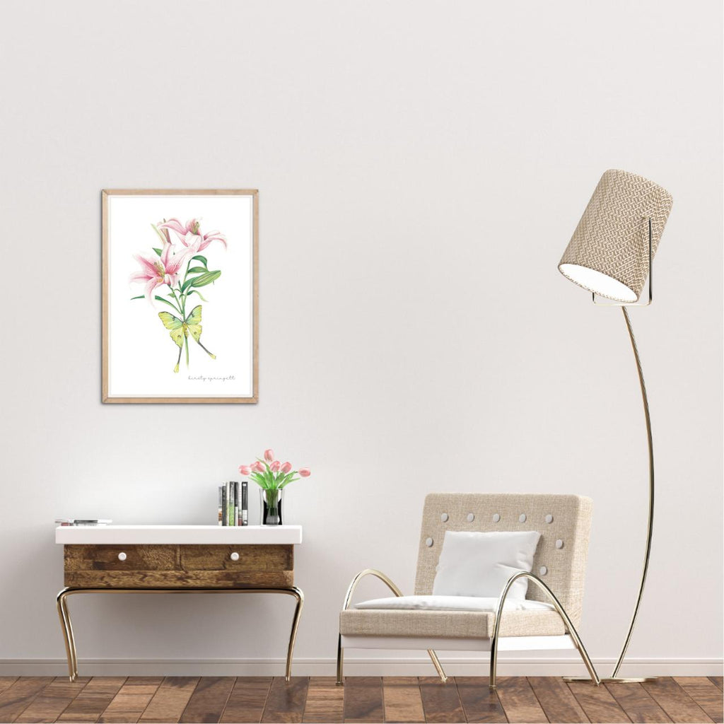 Pink Stargazer Lily Print